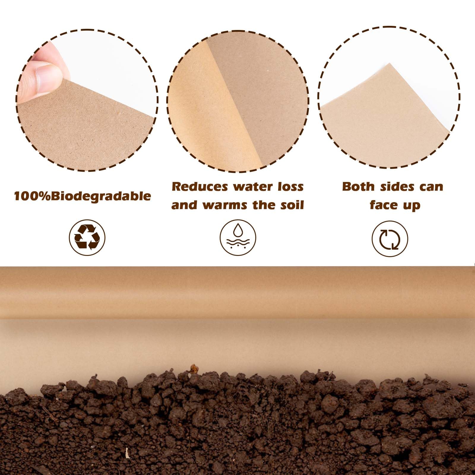 gjkldcvb weed barrier sun-blocking coverage reduces weed germination in beds.