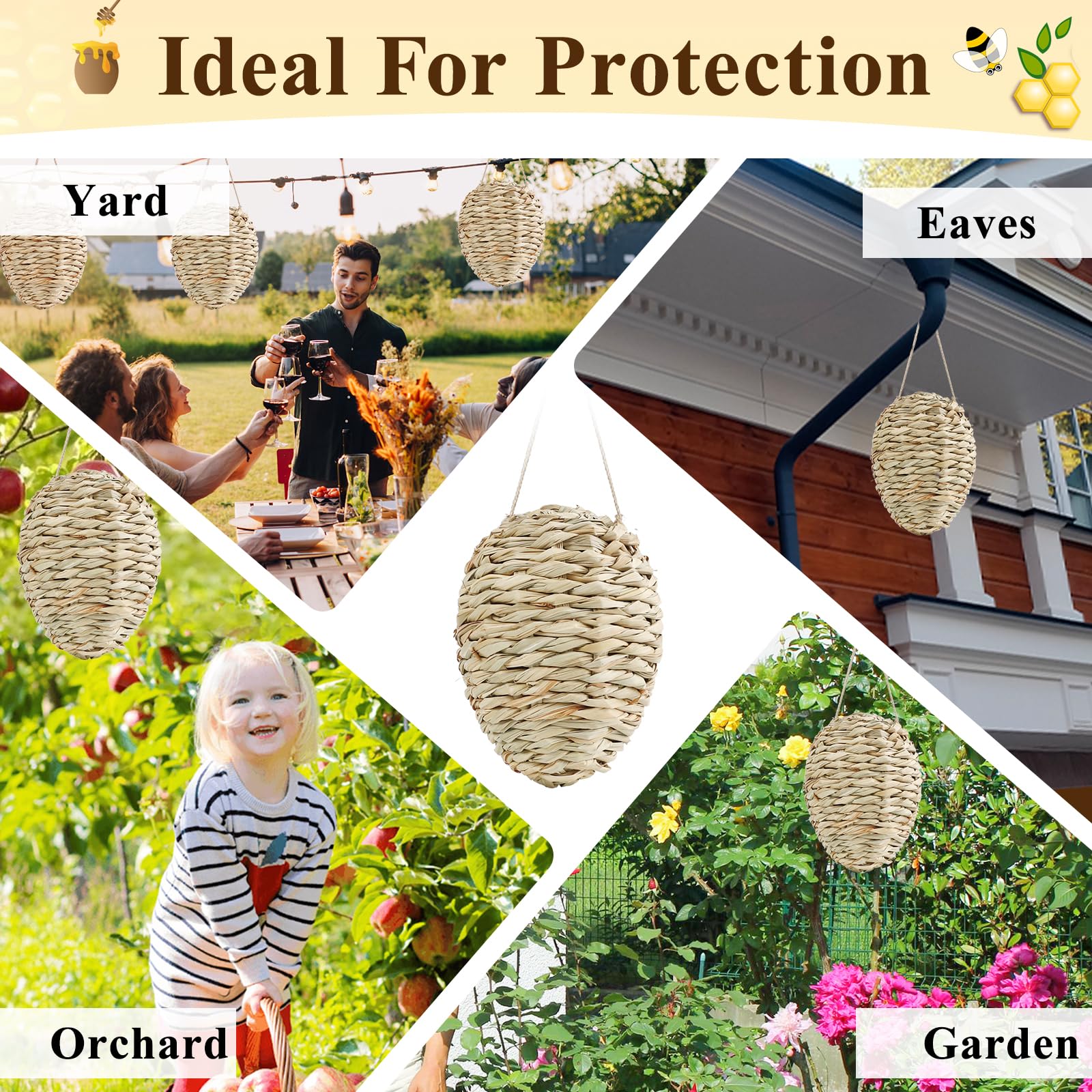 GJL eaves patio nest decor hanging for shade area.