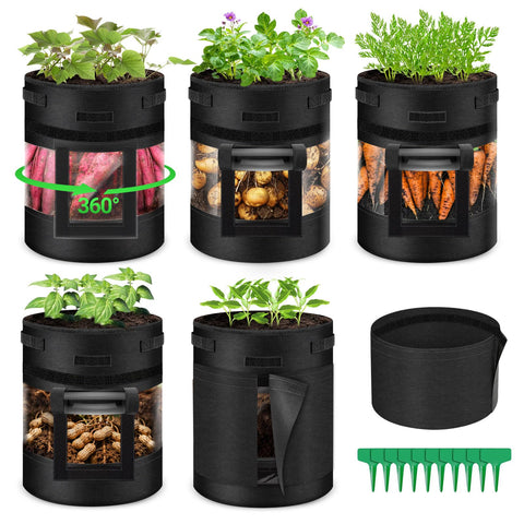 Foldable GJL potato grow bags store compactly between seasons