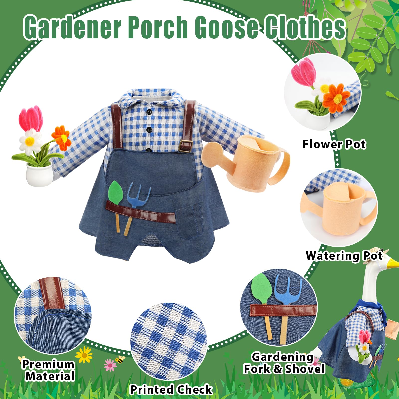 GJL Gardener porch goose faux fork for easy prop styling