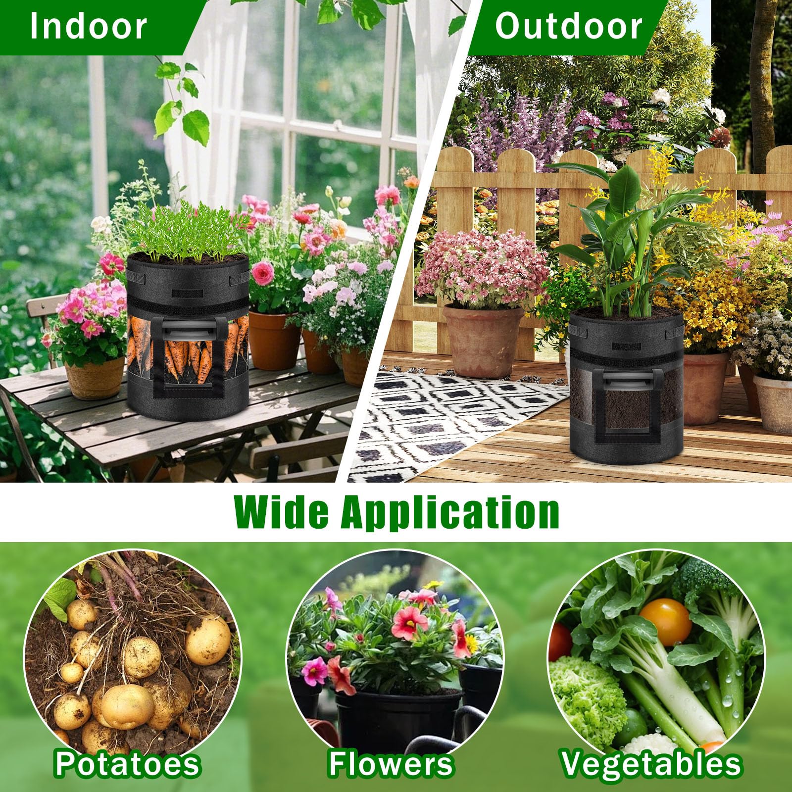 Includes 10 reusable green labels for crop variety tracking