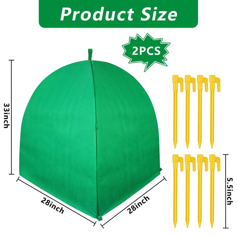 GJL winter plant cover assembled setup demonstrates quick protection for potted plants.