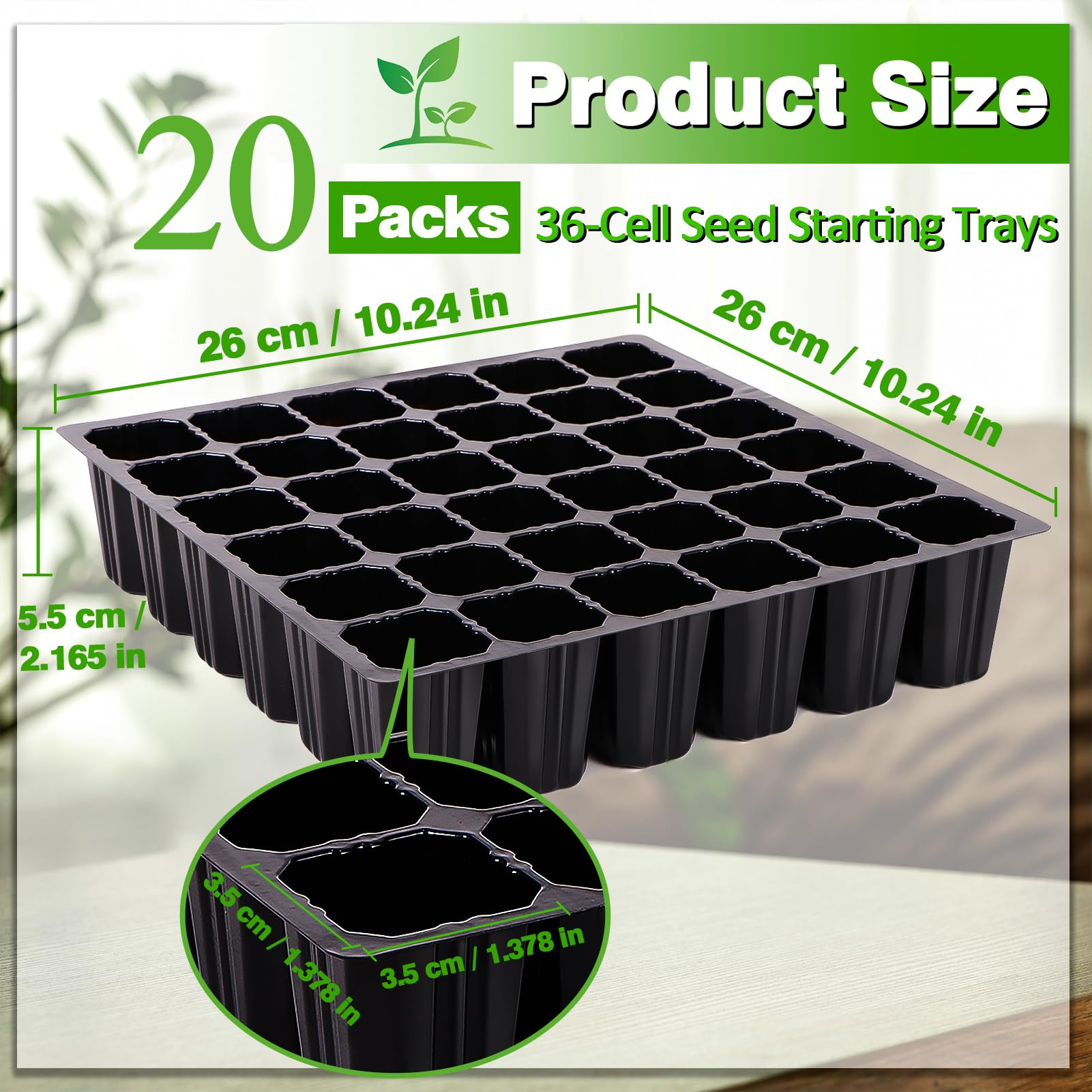 GJQ seed starter trays fit standard 1020 trays for modular setup