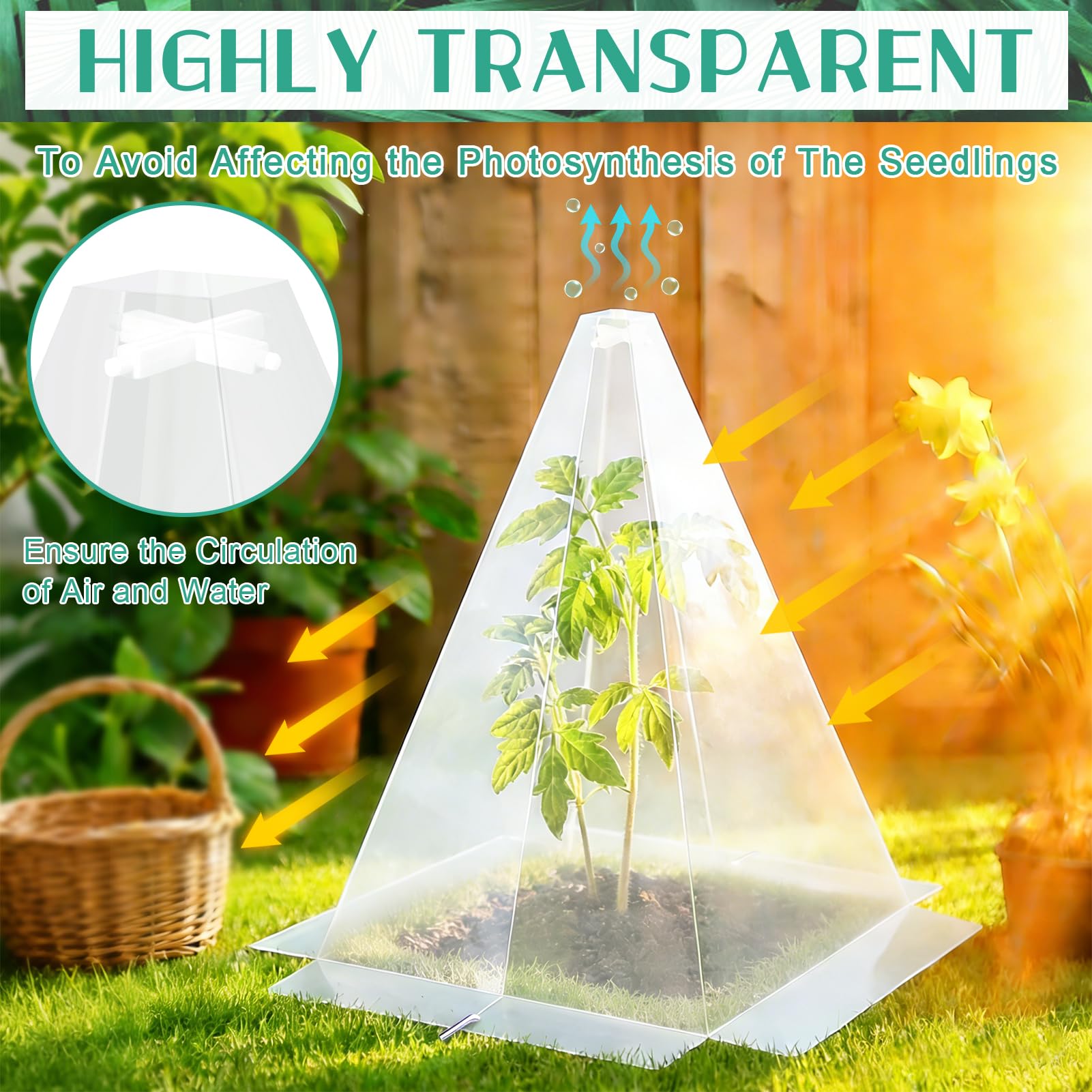 GJQ chicken wire cloche stakes secure covers for stable gardening.