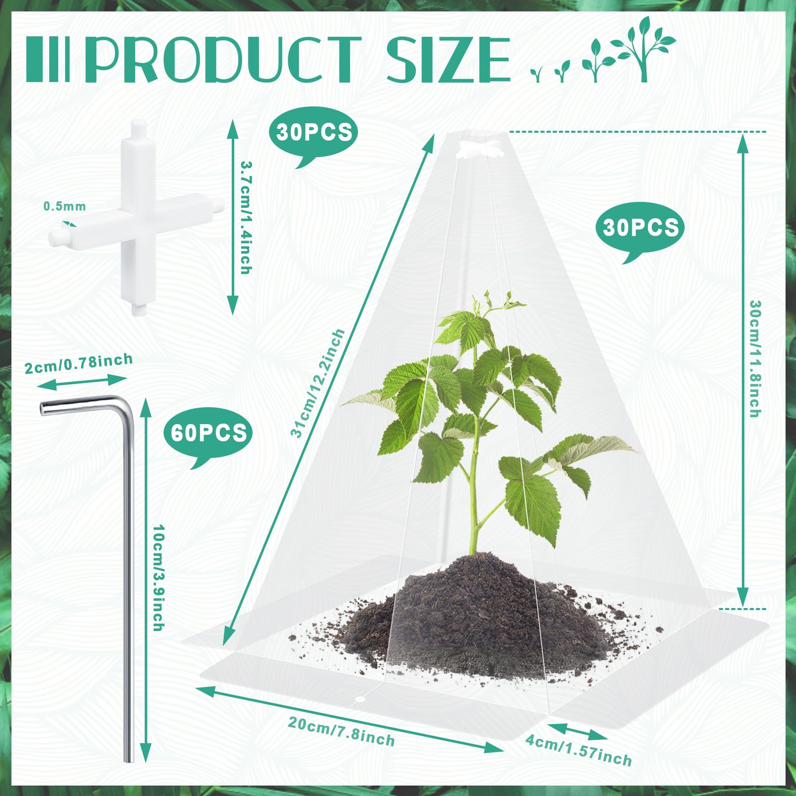 GJQ plant protectors from animals shield young plants from pests and weather.