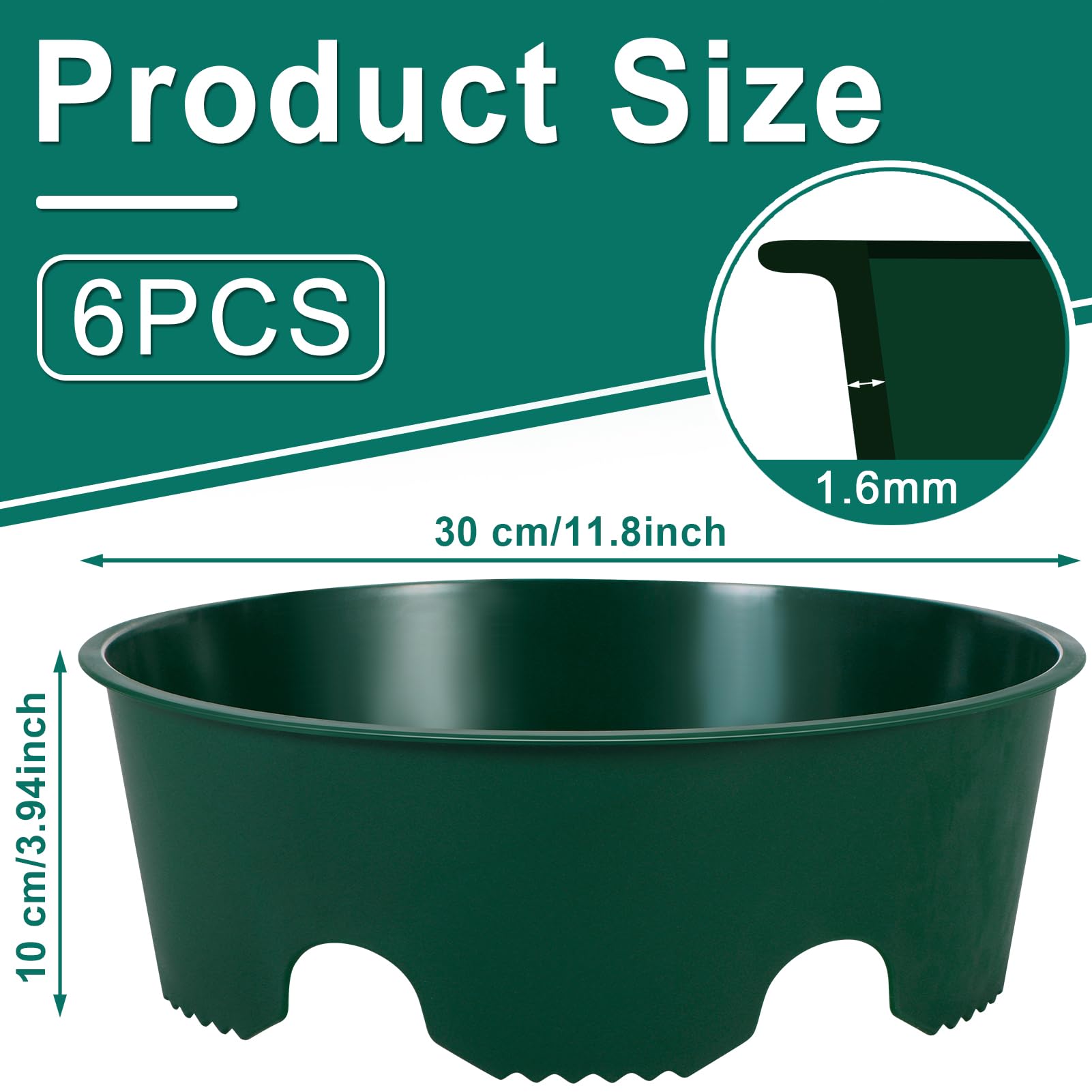 GJQ 12-inch plant ring forms protective boundary against lawn mowers.