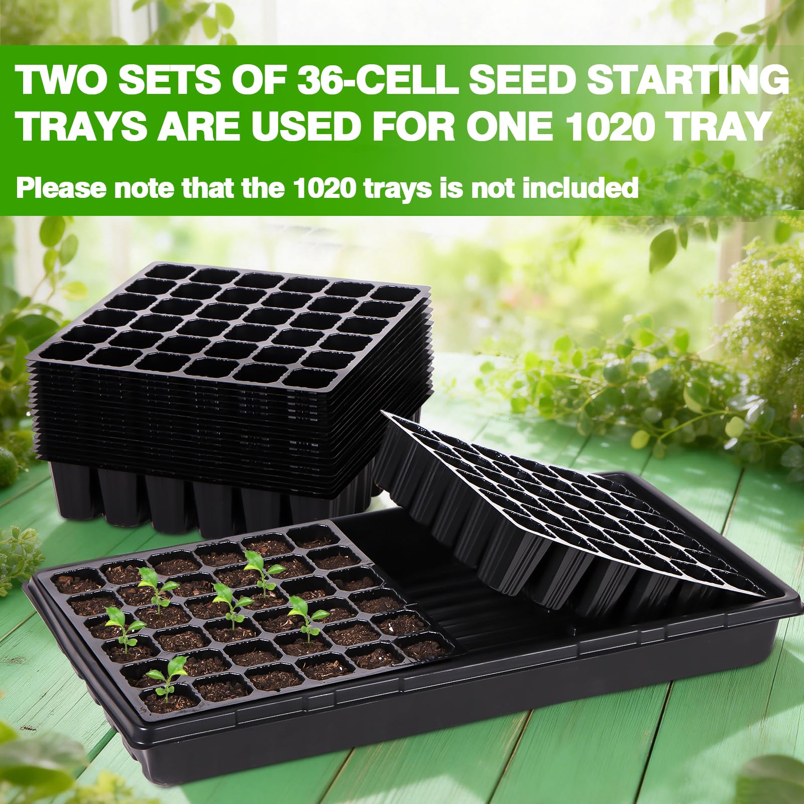 Close-up drainage holes prevent overwatering in GJQ seed starter tray