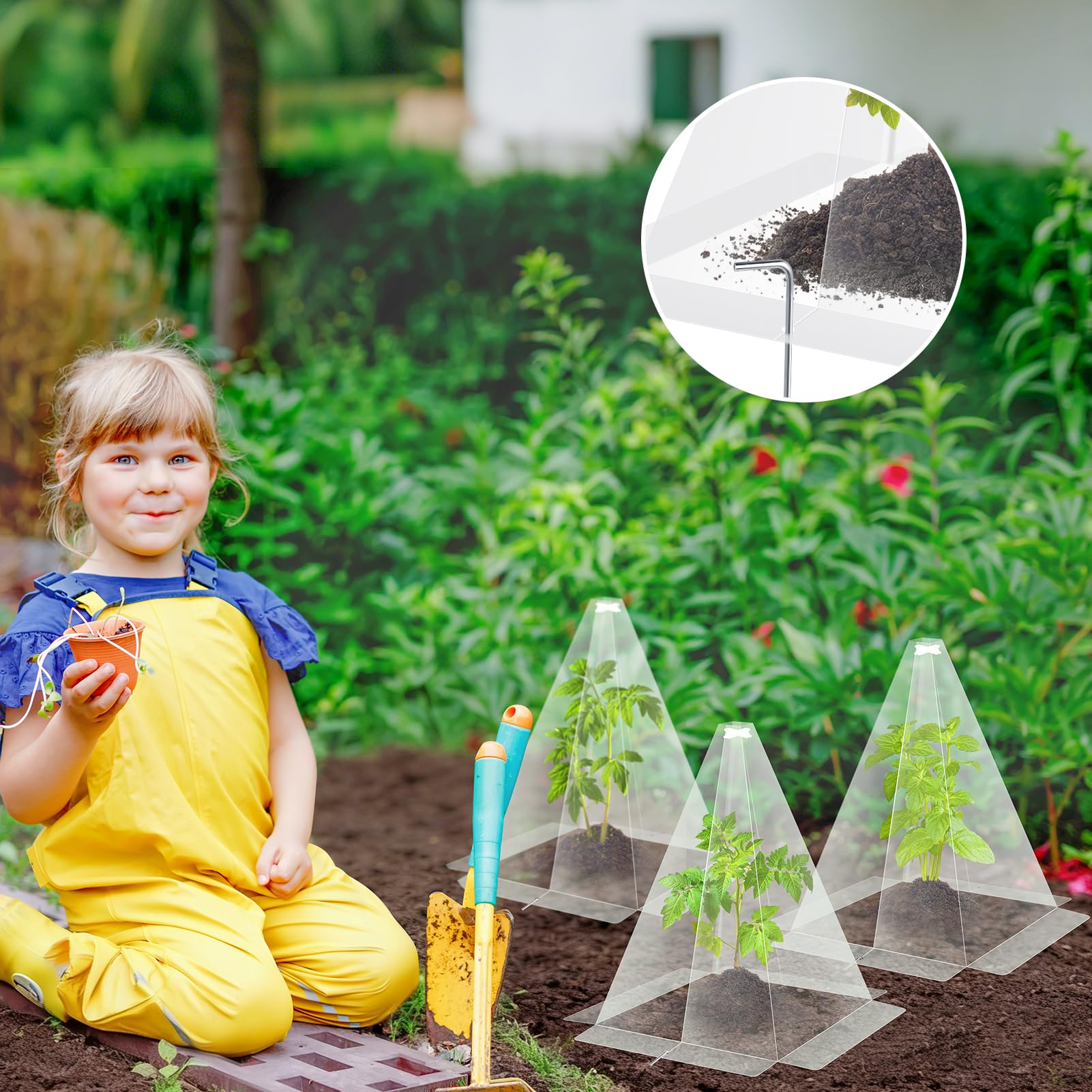 GJQ vegetable seedling protection enhances growth in beds, pots, and raised beds.
