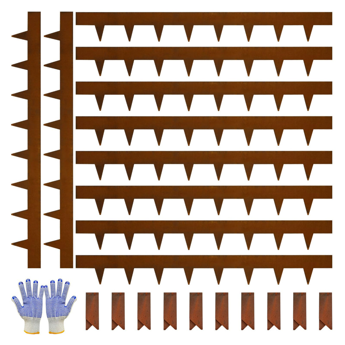 GJWCVL Corten steel edging closeup shows durable, pre-rusted finish for weather resilience.