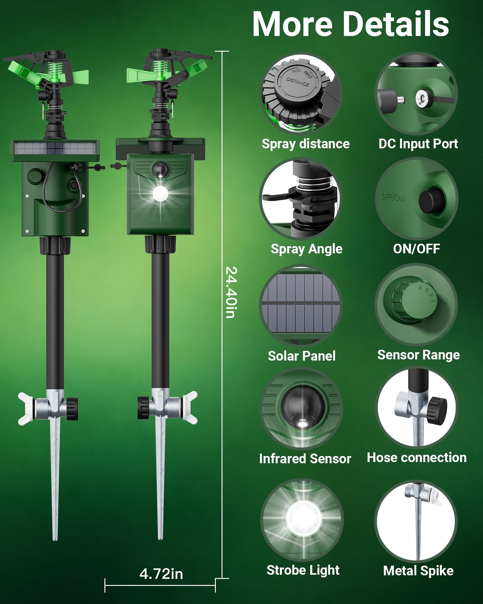 G-Jyuncyou adjustable spray head enables wide-angle or focused jets