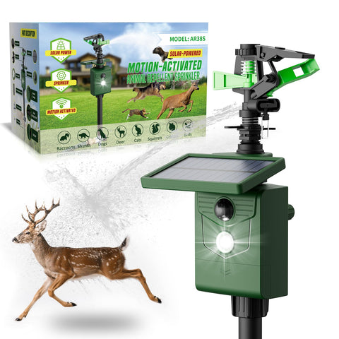 G-Jyuncyou motion sprinkler front view deters deer and cats from gardens