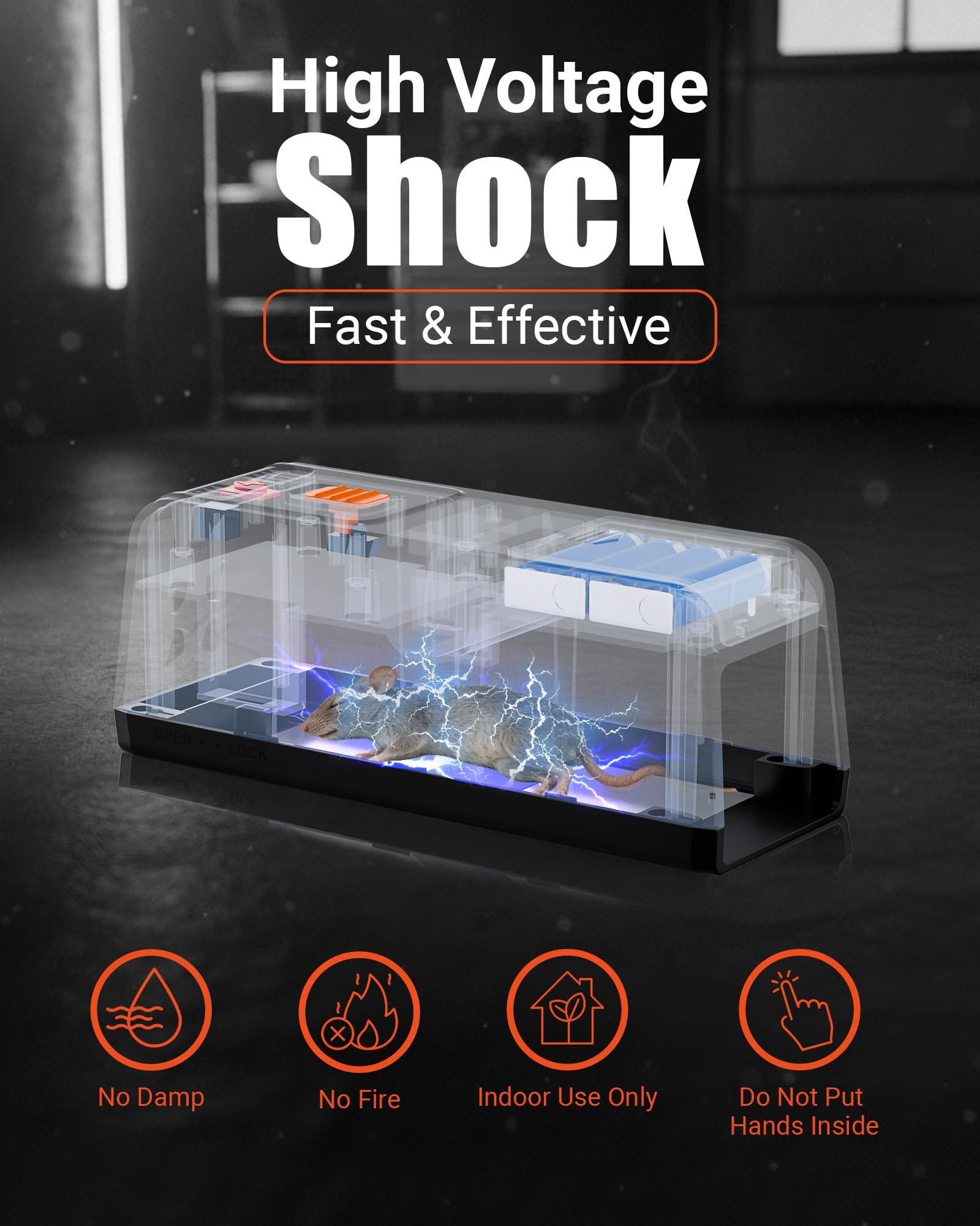 Removable shock plate feature shown for hygienic cleanup after use.