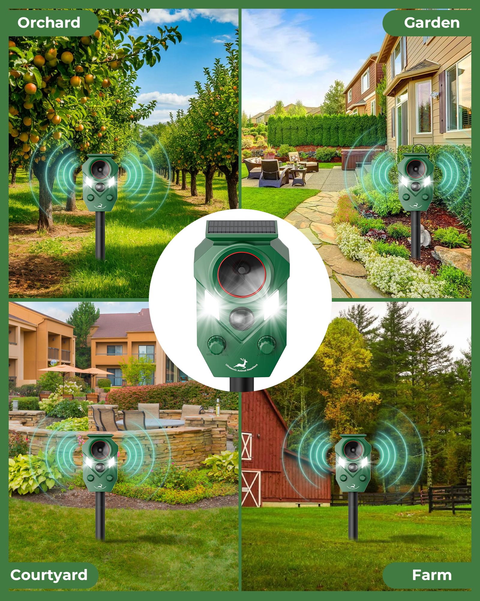 G-Jyuncyou solar deer deterrent ready for sunset setup