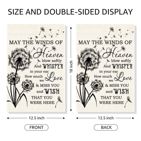Gkodw cemetery yard sign featuring dandelion design, ideal for memorial outdoor spaces