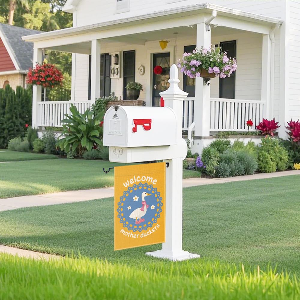 Gkodw Outdoor flag on porch, easy pole sleeve for quick setup