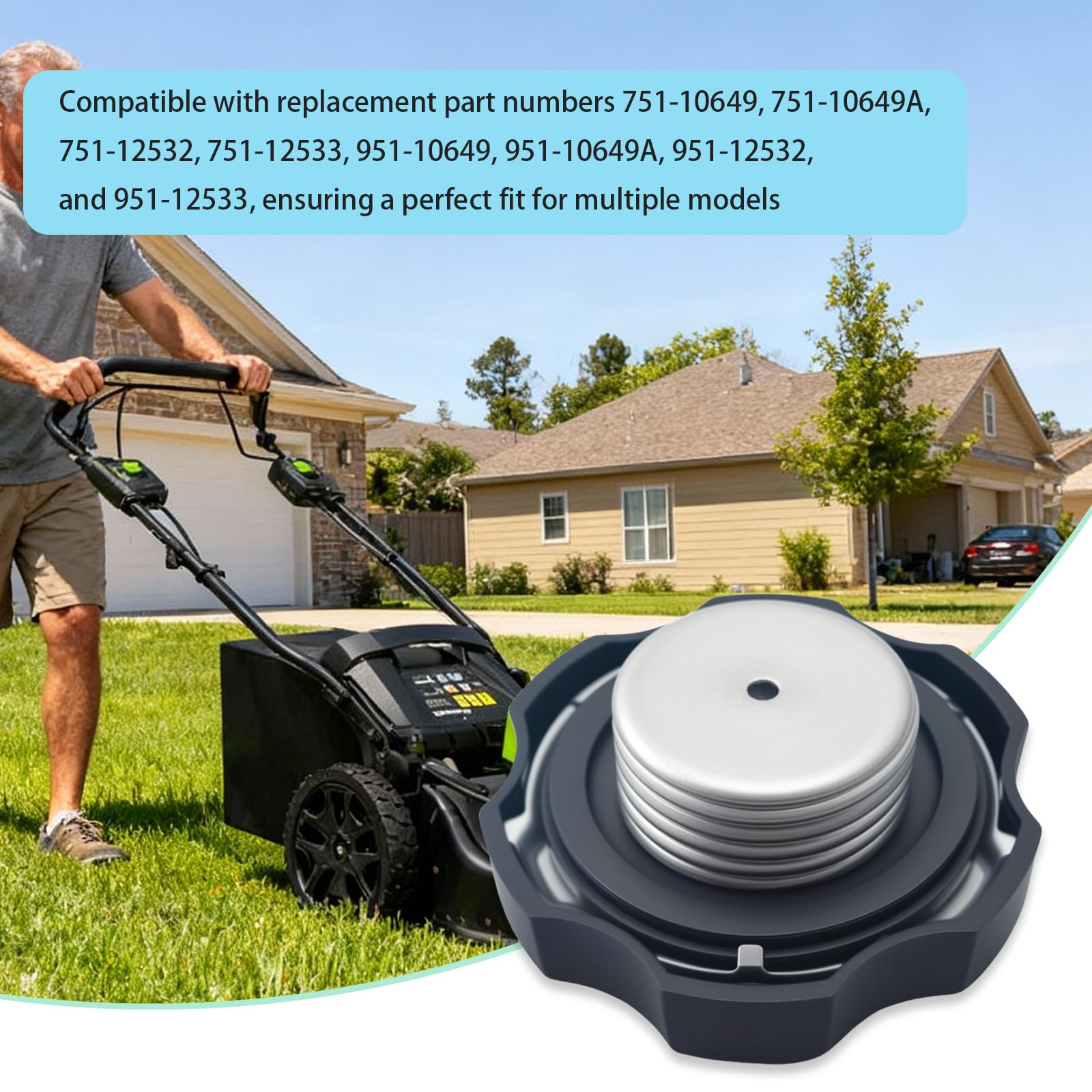 GKZKNG gas cap for Troy-Bilt 751-12532, easy fit for outdoor machines.