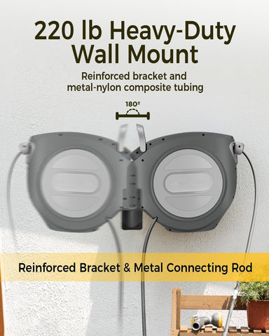 GLAHODEN heavy-duty wall-mount bracket supports heavy use.