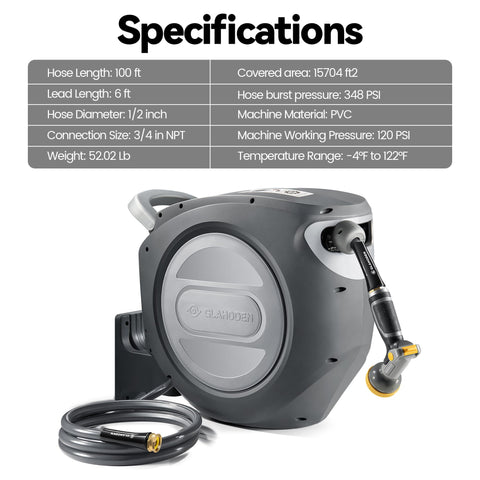 GLAHODEN quick-release handle enables easy detachment for winter storage.