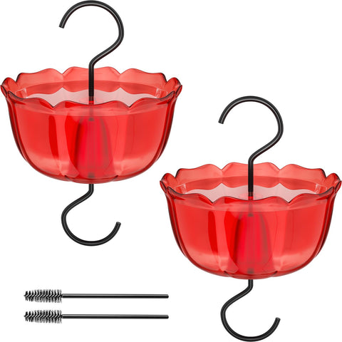 GlaRid ant moat for hummingbird feeder shows 6oz capacity and ant-barrier protection