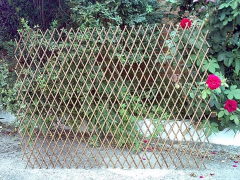GLANT DIY Frame for LED lights on willow fence.
