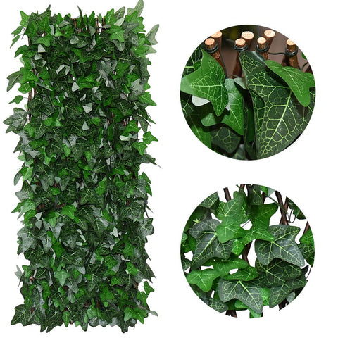 GLANT Expandable Faux Ivy privacy fence shown as decorative ivy panel