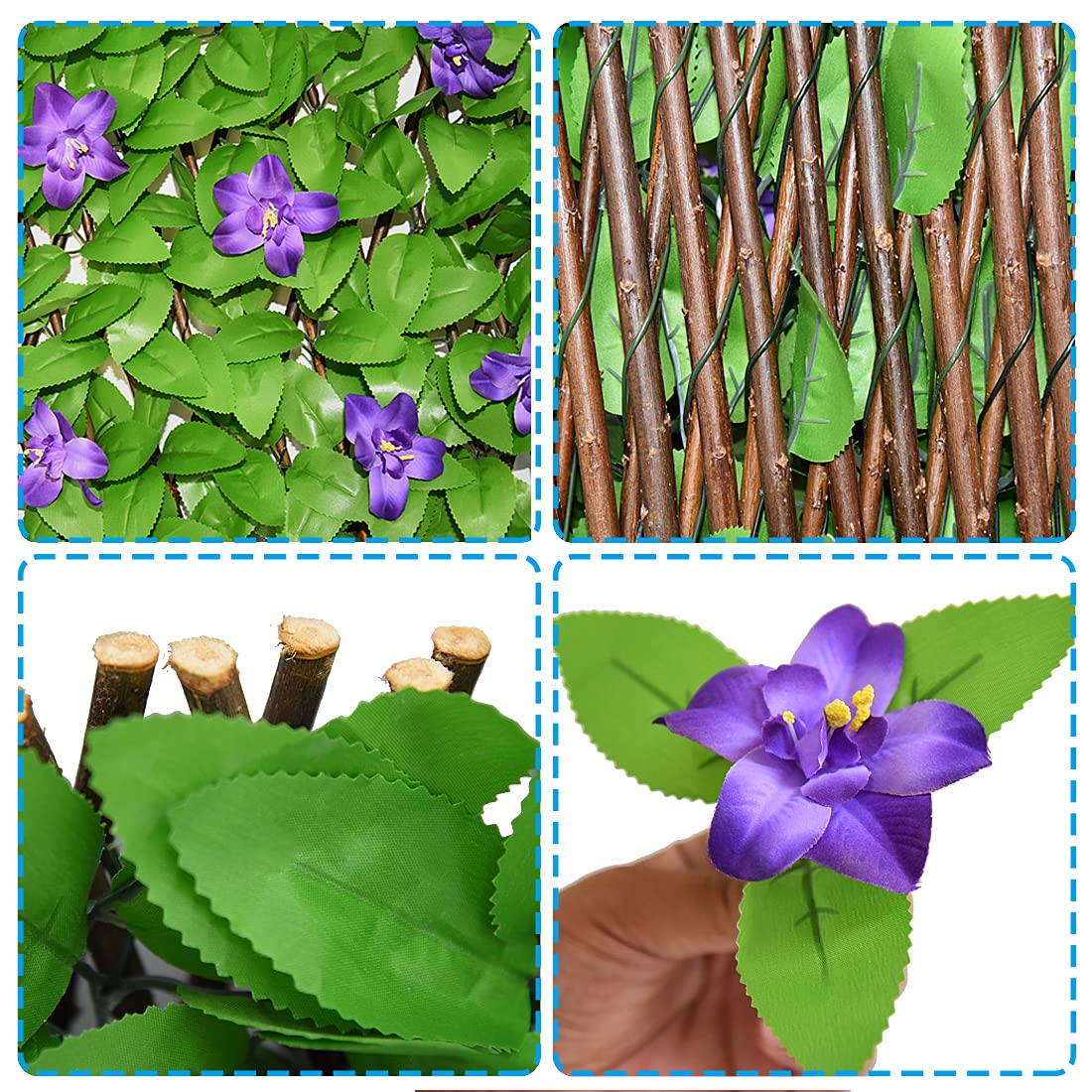 GLANT ivy fence used as wall decor to create an instant garden vibe