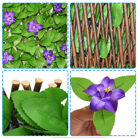 GLANT ivy fence used as wall decor to create an instant garden vibe