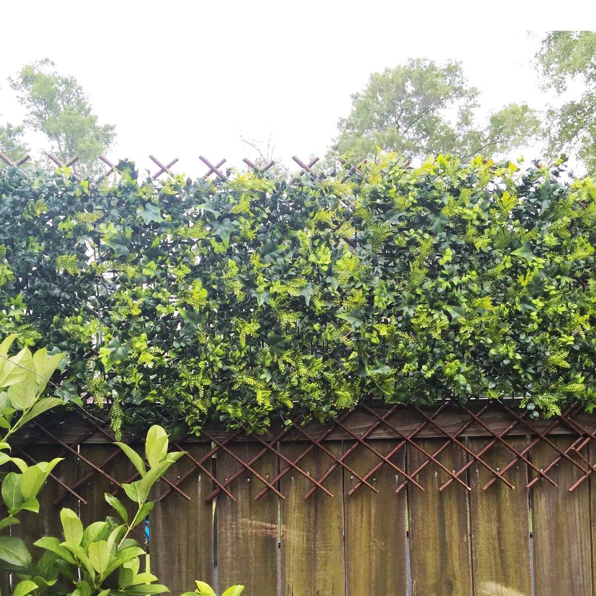 GLANT lattice fence willow open screen serves as decorative outdoor partition.