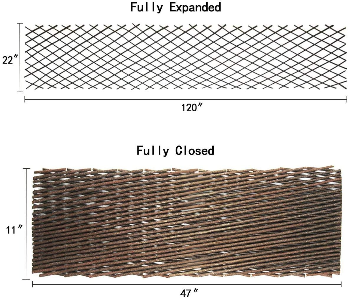 GLANT willow fence close-up highlighting natural texture