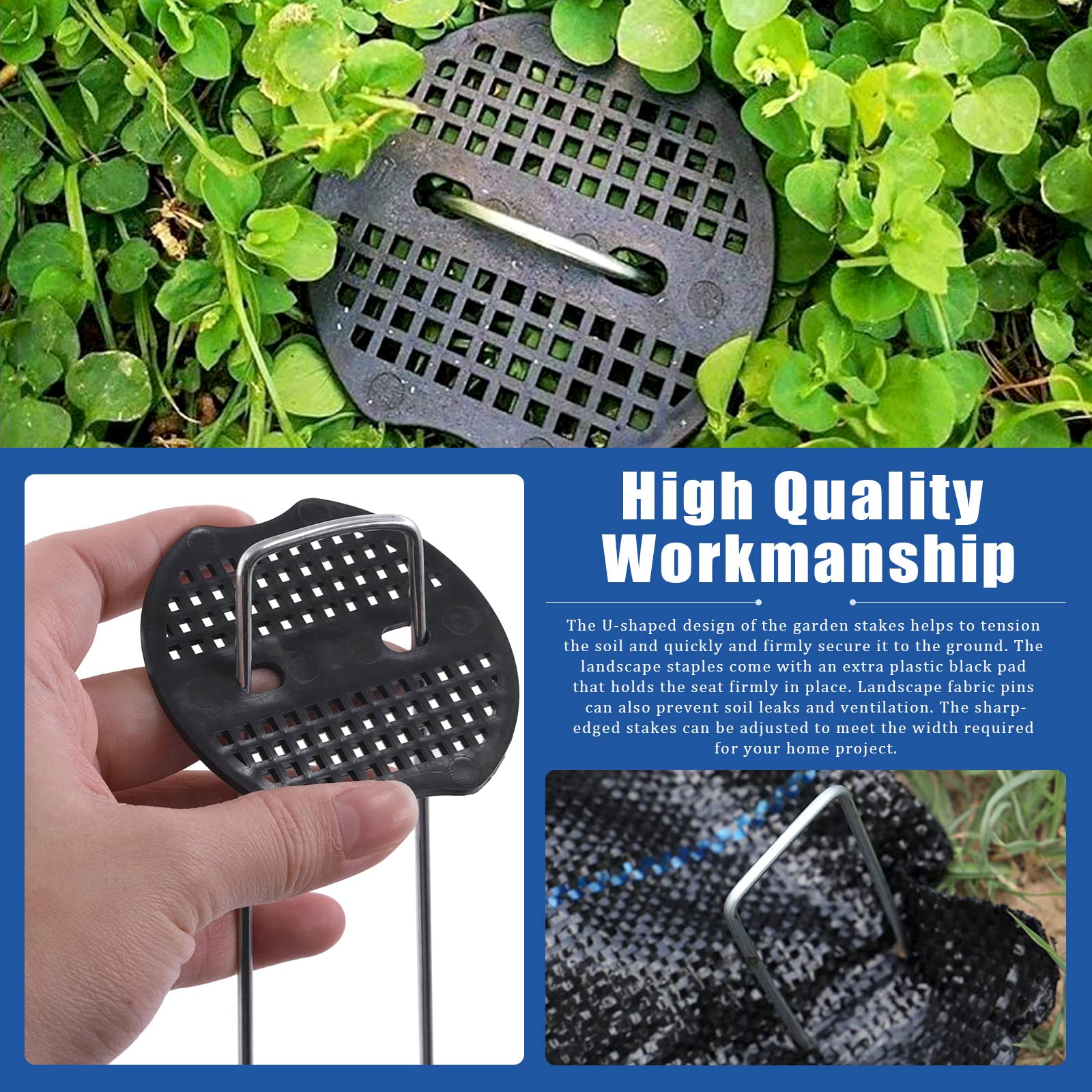Glarks beveled-tip stakes ease soil insertion for faster setup.