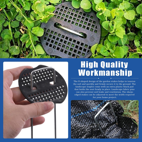Glarks beveled-tip stakes ease soil insertion for faster setup.