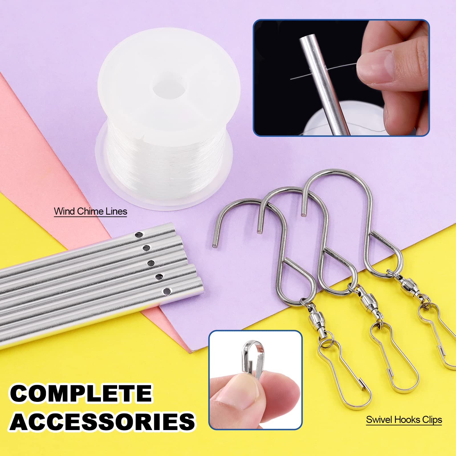 Glarks swivel hook clips pack, stainless steel for secure hanging.