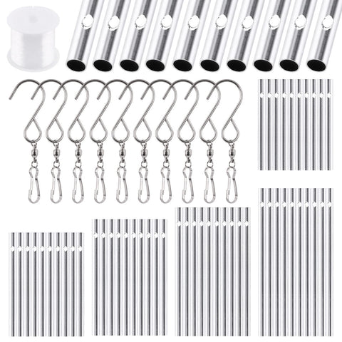 Glarks wind chime tubes 11.5cm, durable aluminum for long-lasting garden decor.