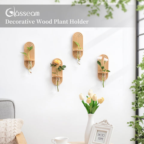Glasseam boho wall planter displays propagation stations neatly in decor.