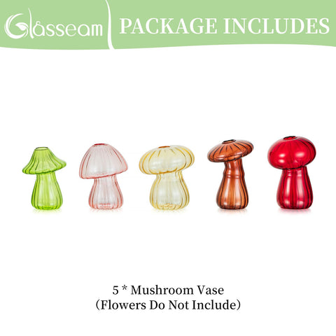 Glasseam gift packaging mushroom vases arrive ready for gifting