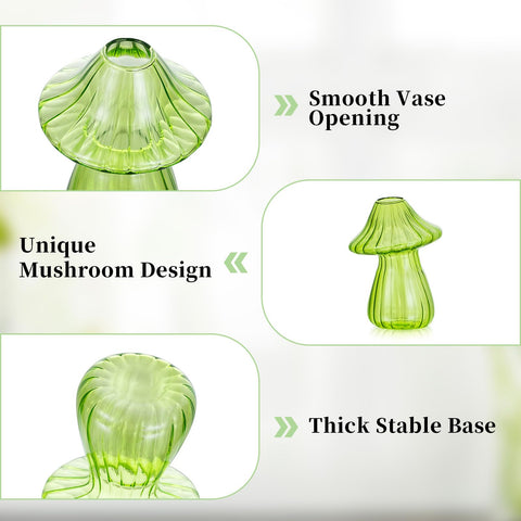 Glasseam office desk decor mushroom adds greenery to any workspace