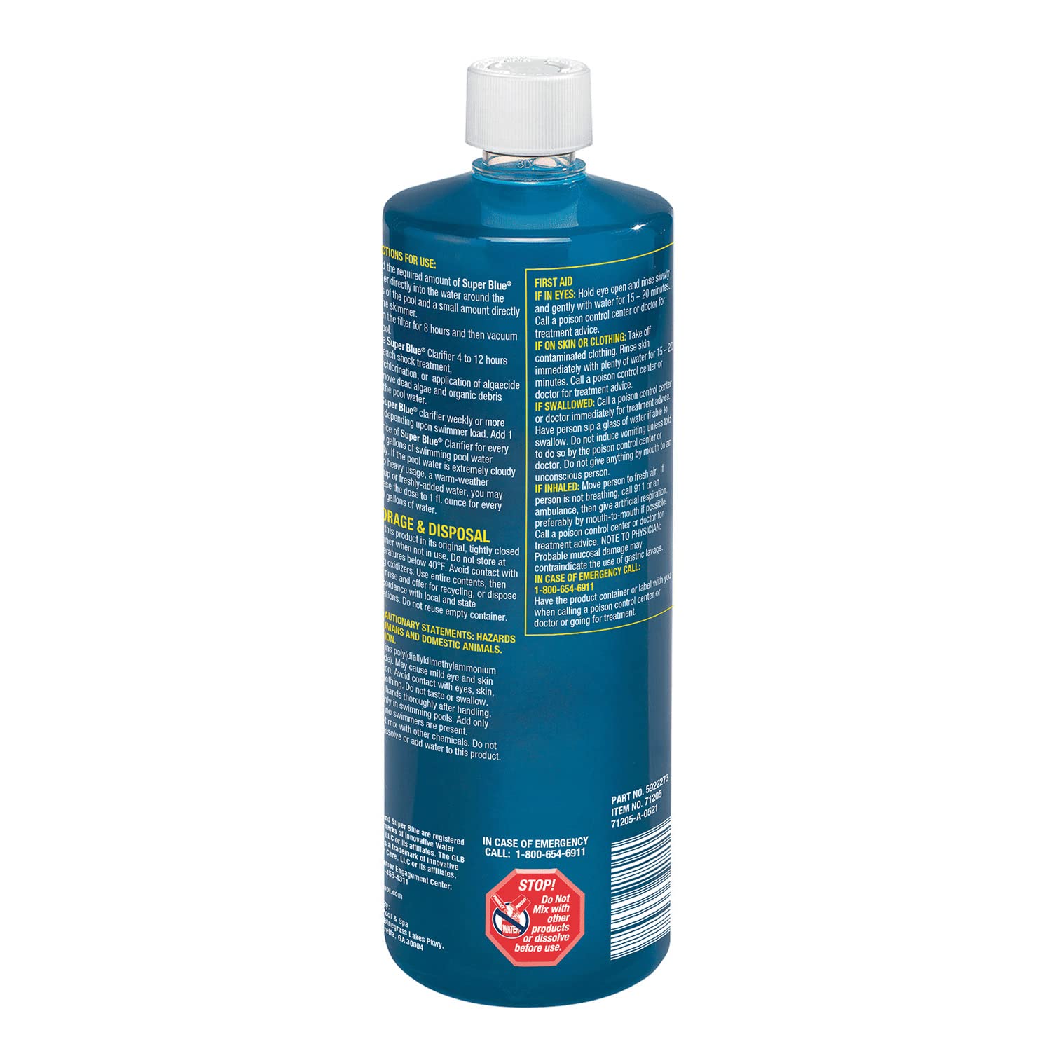 GLB pool clarifier shown highlighting filter-friendly use and versatile maintenance.