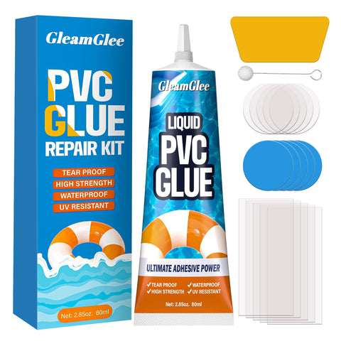 GleamGlee inflatables repair kit with 80ml glue for quick field fixes.