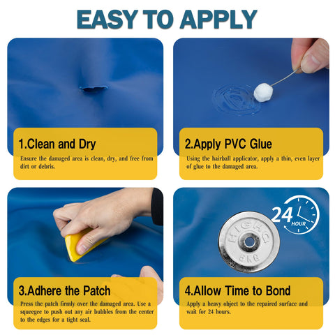 GleamGlee kit in hand demonstrates quick, durable inflatables patch.
