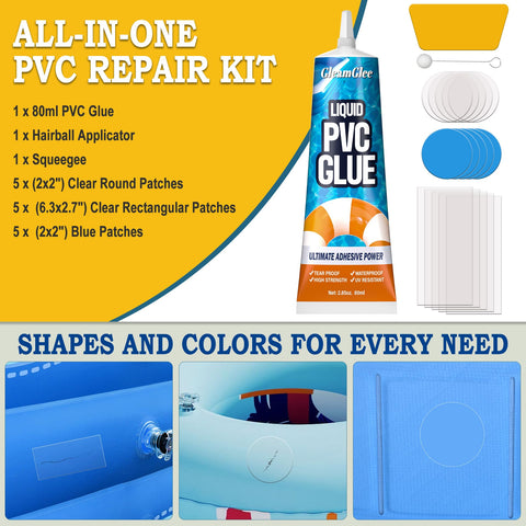 GleamGlee waterproof seal on PVC and vinyl surfaces.