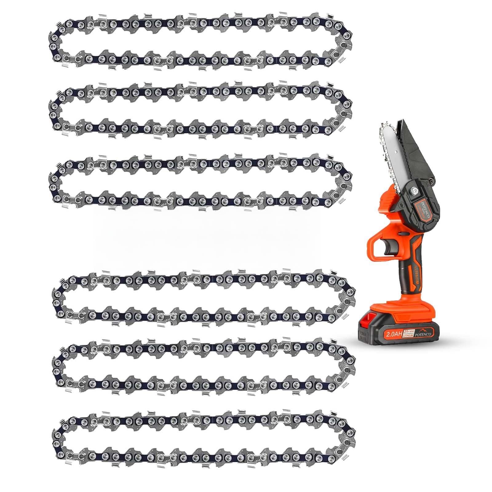 GLECTG 4-inch replacement chain for Stihl GTA 26 front view showing clean profile for precise cuts