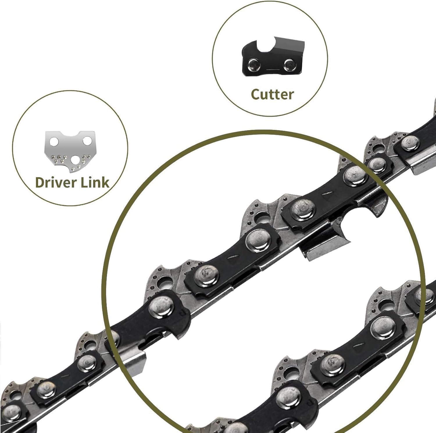 GLECTG 4-inch replacement chain packaging showing six chains for value and convenience