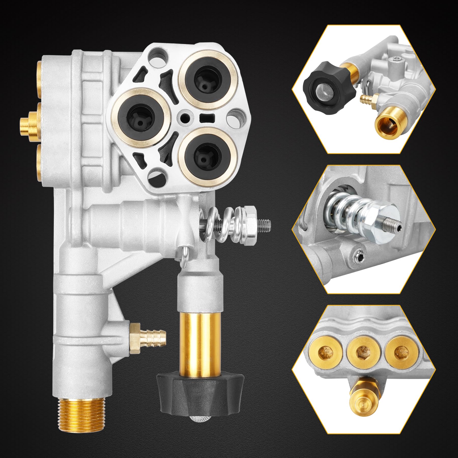 Gledewen high-pressure outlet with M22 connection for secure hoses
