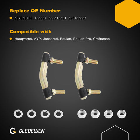 Gledewen pivot link with durable construction for reliable steering.