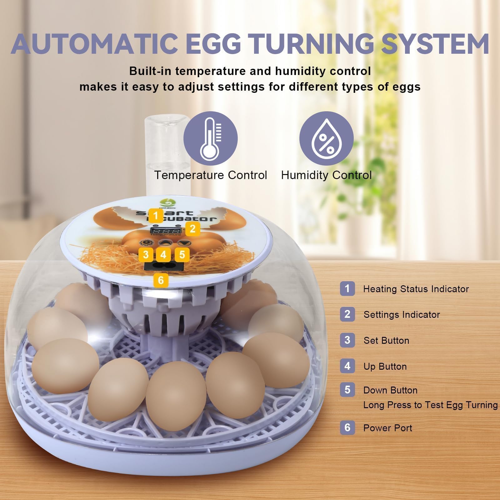 GleeGearNex Gen I humidity refill system maintains steady moisture during incubation.