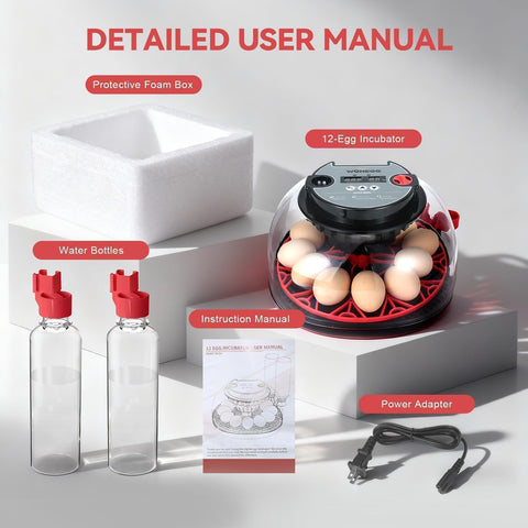 GleeGearNex incubator package includes everything needed to start a hatch journey