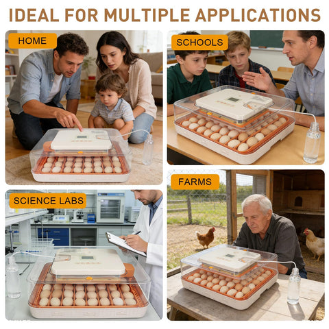 GleeGearNex Gen IV 56-egg incubator audible alerts for condition drift