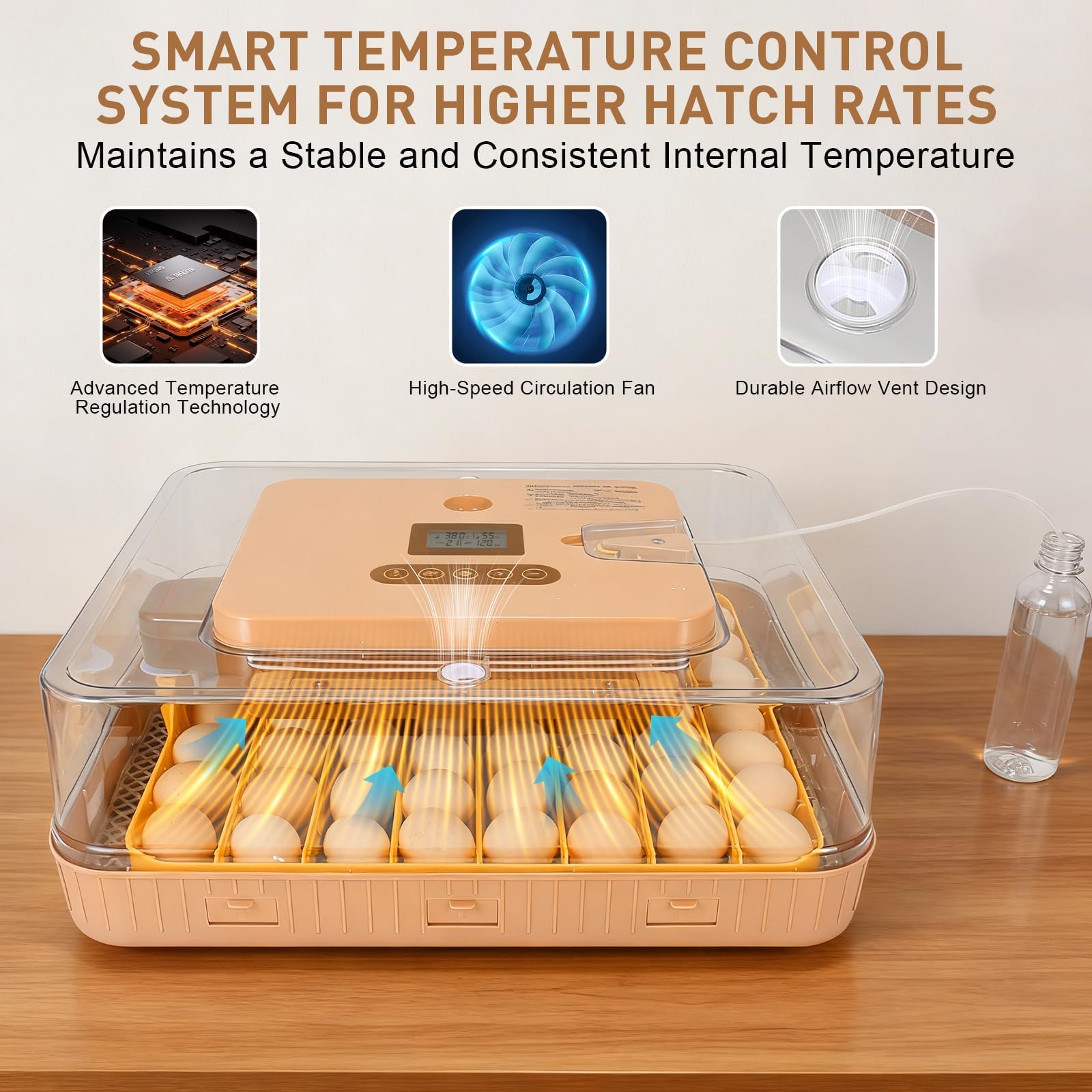GleeGearNex Gen IV built-in candling window for embryo checks