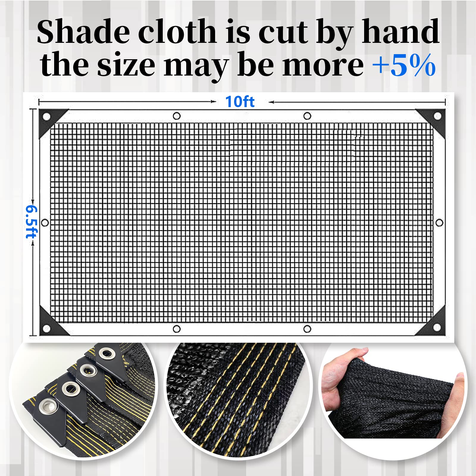 Glieskir breathable HDPE shade net close-up for airflow and plant protection.