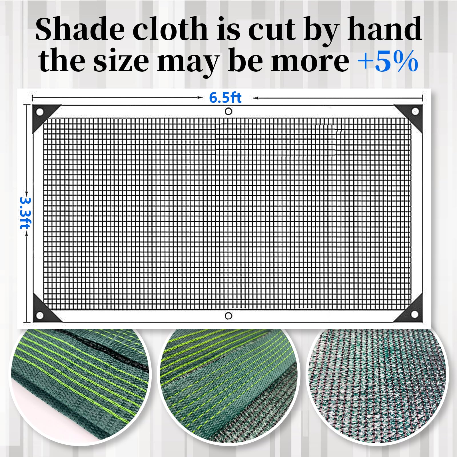 Glieskir garden shade net covers a 3.3x6.5 ft area for plants and space.